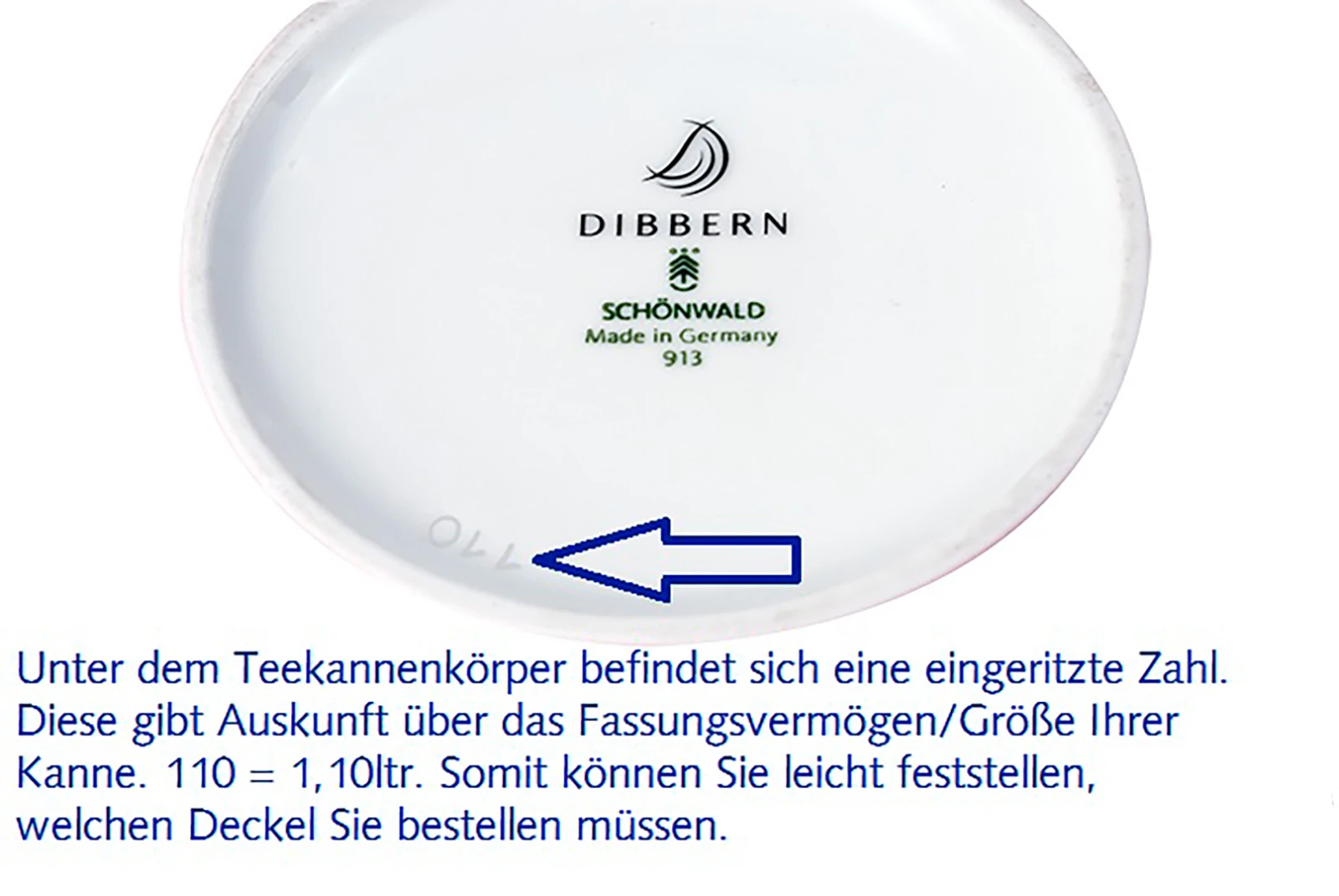 Teekannen Dibbern Solid Color Eisblau Deckel Für Teekanne 1,10ltr. – Bild 4