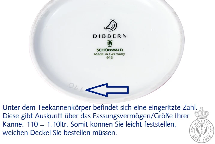 Teekannen Dibbern Solid Color Pflaume Deckel Für Teekanne 1,10ltr. – Bild 2