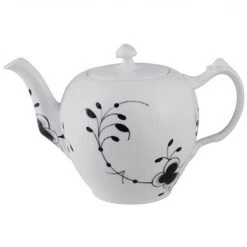 Teekannen Royal Copenhagen Mega Schwarz Gerippt Teekanne 1,0ltr. 2541141